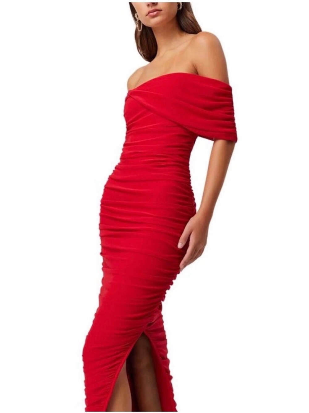 ❣️ELLIATT❣️ Miley Strapless Ruched Midi Dress